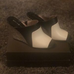 Leather espadrille wedge mule #shesdarlin!